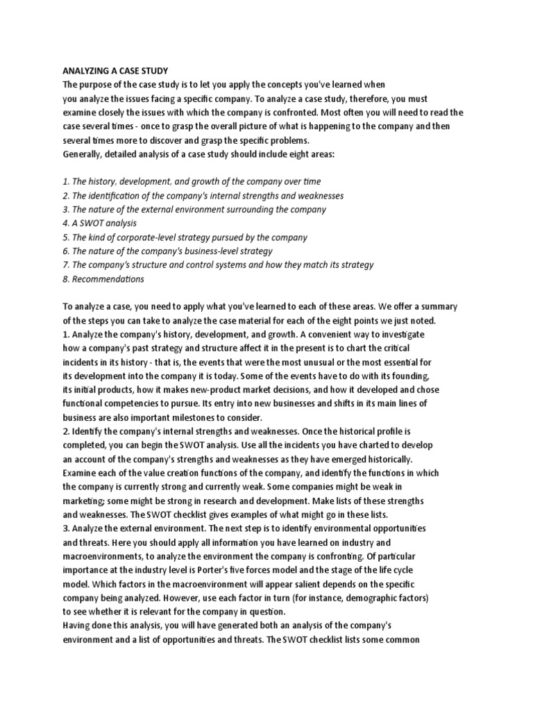 How To Do Case | PDF | Strategic Management | Swot Analysis