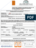 Formato Unico de Extracto Del Contrato de Servicio Publico de Transporte Terrestre Automotor Especial #4150100132019 7873