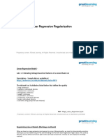 Linear Regression Regularization