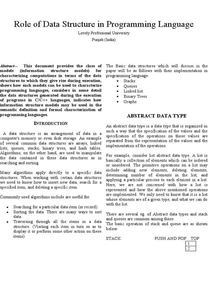 The Essential Role of Data Structures in Programming Languages and How ...