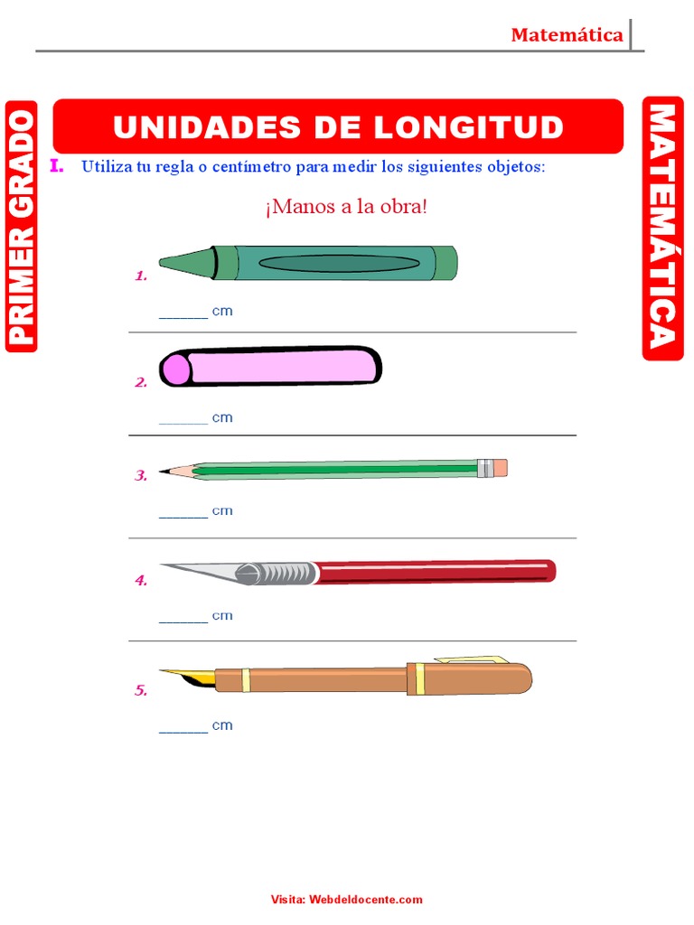 Unidades de Longitud para Primer Grado de Primaria | PDF