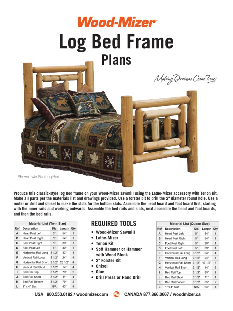 Log Bed Frame Plans | PDF
