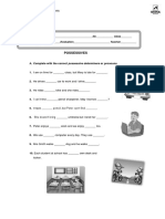 Worksheet 2: Possessives