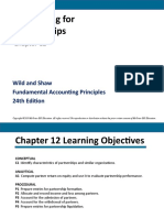Accounting For Partnerships: Wild and Shaw Fundamental Accounting Principles 24th Edition