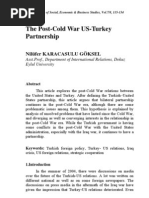 Nilufer Goksel...Turkey and the United States Post War Relationship