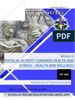 Physical Activity Towards Health and Fitness - Health and Wellness