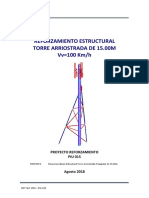 Reforzamiento Estructural Torre Arriostrada 15m - 100kmh