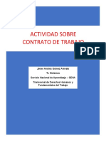 Actividad Sobre Contratos de Trabajo