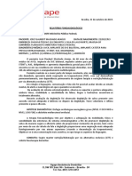 Relatório fonoaudiológico para paciente com AVCh e implantes