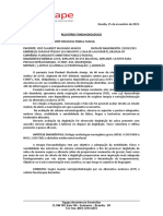 Relatório fonoaudiológico para paciente com AVCh e traqueostomia