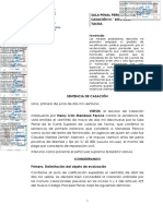 Cas. #1098-2019 TACNA, Feminicidio, Abuso de Confianza y Hostigamiento Sexual