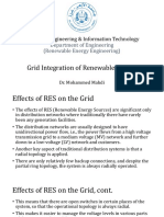 Grid Integration of Renewable Energy: Faculty of Engineering & Information Technology