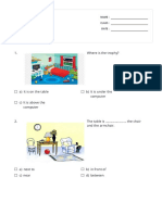 Preposition of Place - Print - Quizizz