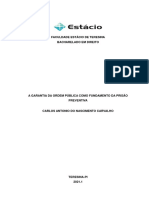 TCC Prisão Preventiva Por Ordem Pública Trabalho Escrito