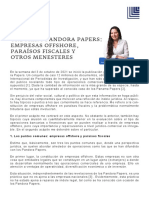 Unboxing Pandora Papers: Empresas Offshore, Paraísos Fiscales y Otros Menesteres