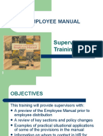 Employee Manual: Supervisory Training