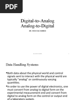 Digital-to-Analog Analog-to-Digital: Dr. Syed Faiz Ahmed