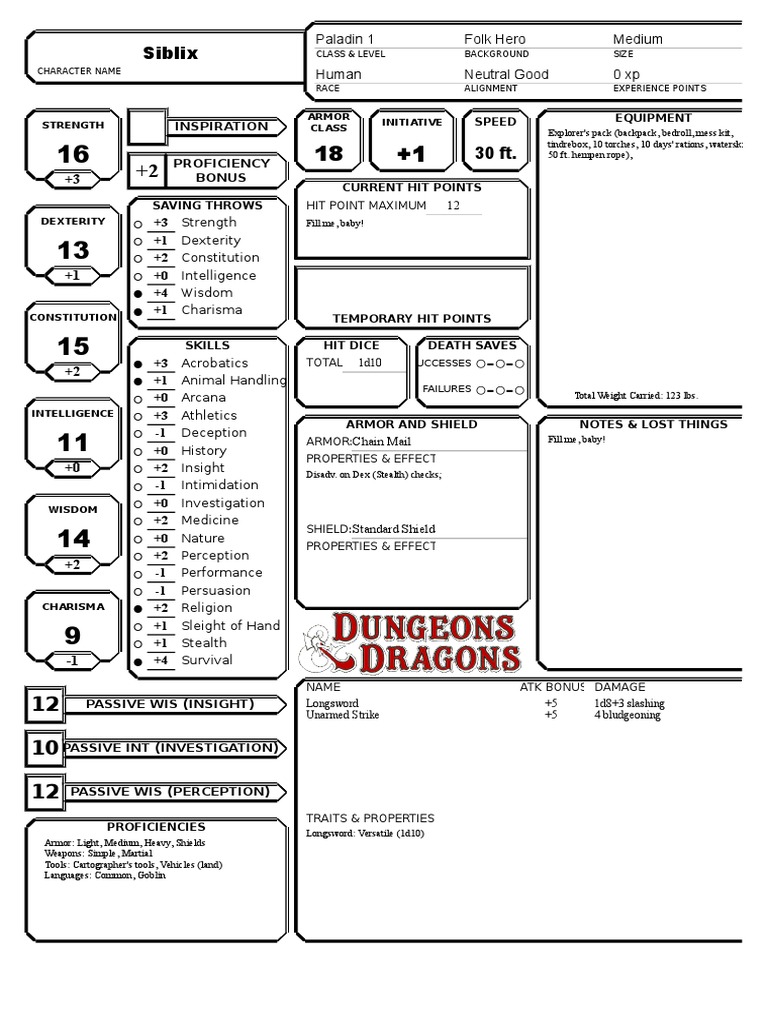 DND 5e Character Builder | PDF | Role Playing Games
