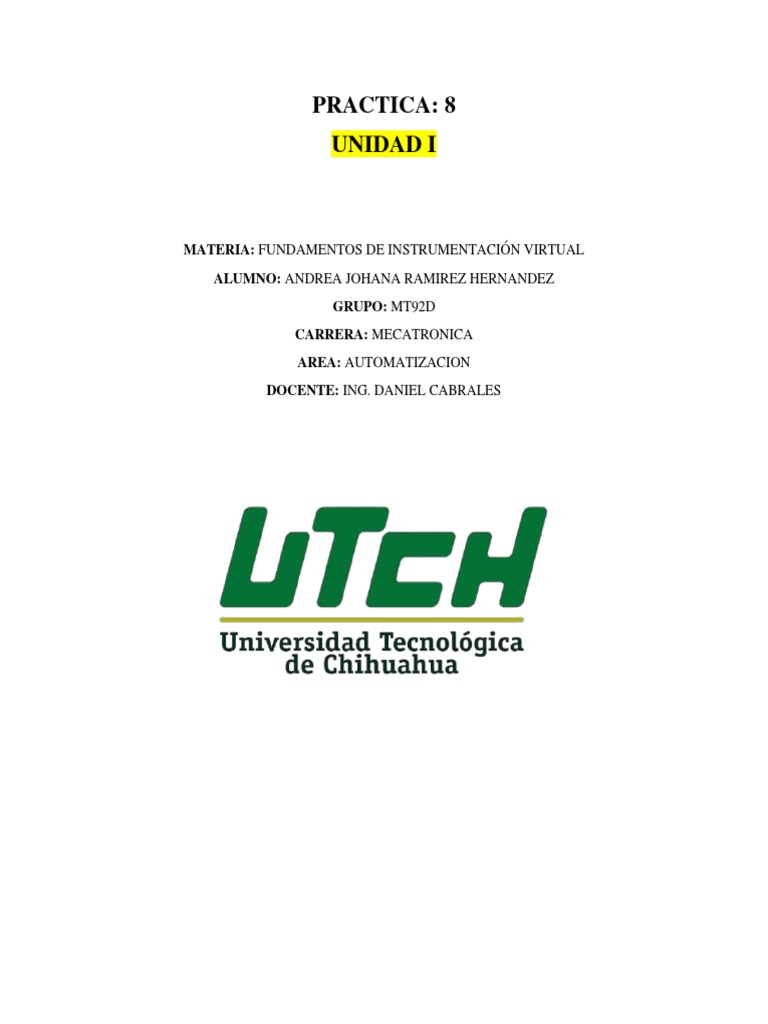 Practica 8 UNIDAD 1 | PDF | Métodos y materiales de enseñanza
