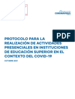 COVID 19 - Protocolo Octubre 2021