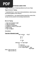 Measuring Distances Using Tape