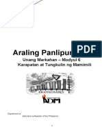 Module 6 Karapatan at Tungkulin NG Mamimili