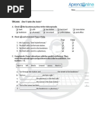 UNIT 3 Worksheet TV