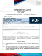 Activities Guide and Evaluation Rubric - Unit 2 - Task 4 - Speaking Production