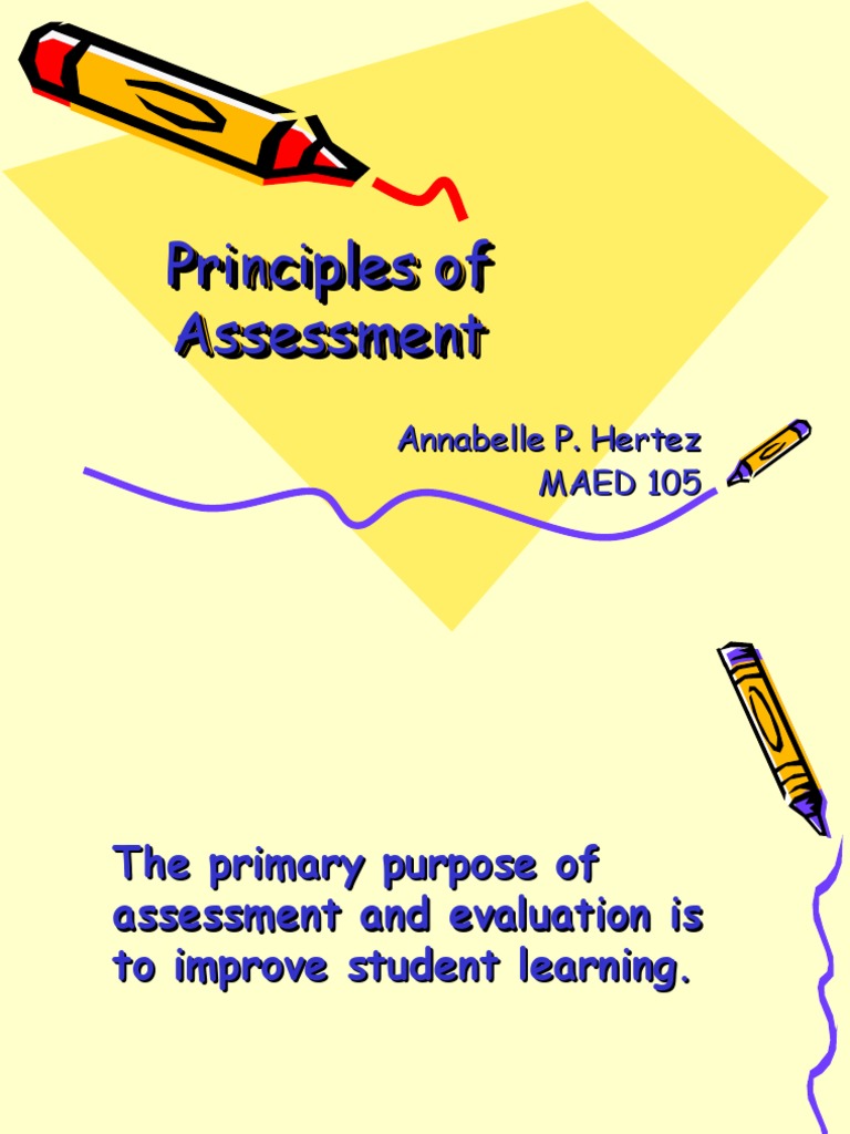 Principles of Assessment for Learning | PDF | Educational Assessment ...