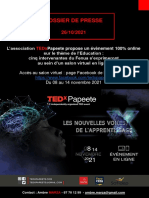 Dossier de Presse Tedxpapeete Education 2021