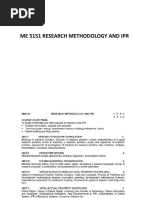 Me 5151 Research Methodology and Ipr