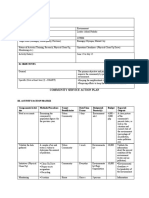 I. Identification Profile: Community Service Action Plan