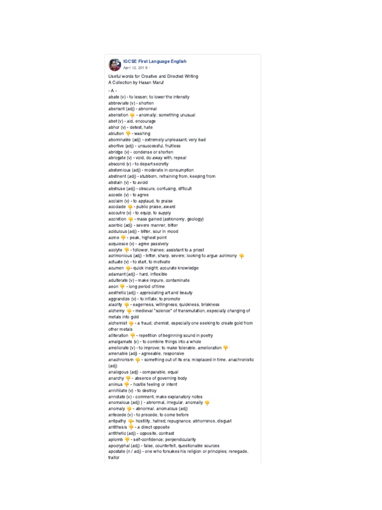 useful-words-for-creative-igcse-first-language-english-facebook