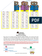 Marcador de Página Calendário 2021