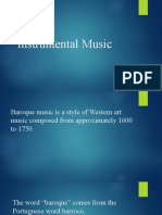 Instrumental Music Report