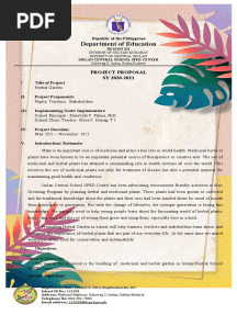 Herbal Garden Project Proposal