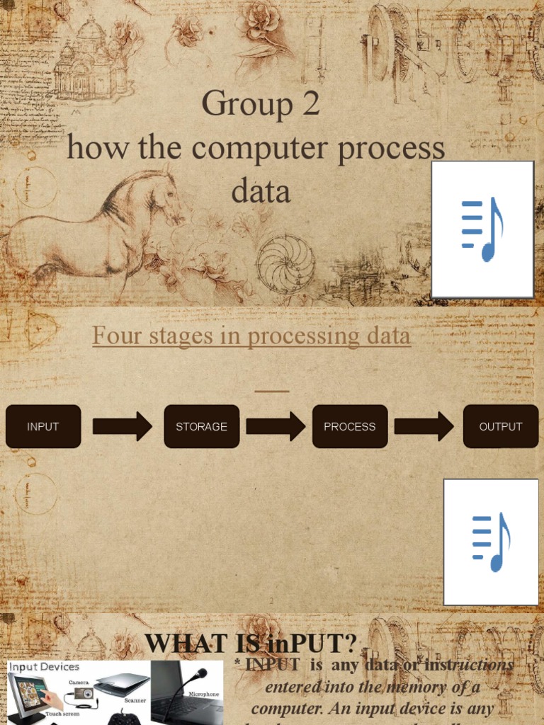 How Computer Process Data | PDF | Input/Output | Central Processing Unit
