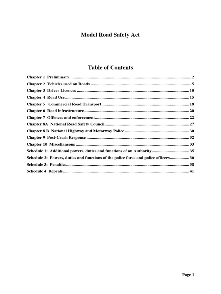 Road Safety Act, 2020 A Comprehensive Act to Regulate Road Use and Safety in Pakistan PDF