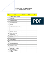 Baggage List On The Airport