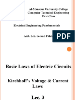 Electrical Engineering Fundamentals: Kirchhoff's Laws