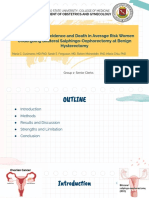 MINDANAO STATE UNIVERSITY- COLLEGE OF MEDICINE DEPARTMENT OF OBSTETRICS AND GYNECOLOGY Ovarian Cancer Risk Reduction with BSO