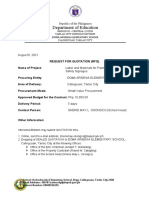 Department of Education: Request For Quotation (RFQ) Name of Project