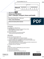 June 2016 (IAL) QP - Unit 1 Edexcel Biology