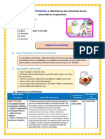 Dia 4 Sesion de Aprendizaje Exploro Mis Personajes