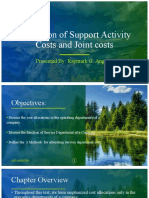 Allocation of Support Activity Costs and Joint Costs