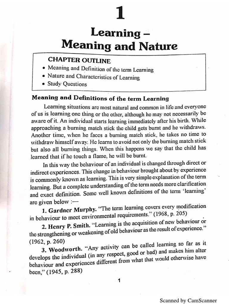 Learning and Factors Affecting Learning | PDF