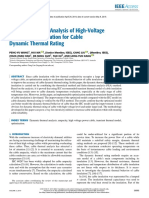 Dynamic Thermal Analysis of High-Voltage Power Cable Insulation For Cable Dynamic Thermal Rating