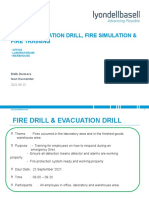 Fire & Evacuation Drill, Fire Simulation & Fire Training: - Office - Laboratorium - Warehouse