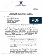 Deped Memo 071 Preparyion of Pilot Face To Face