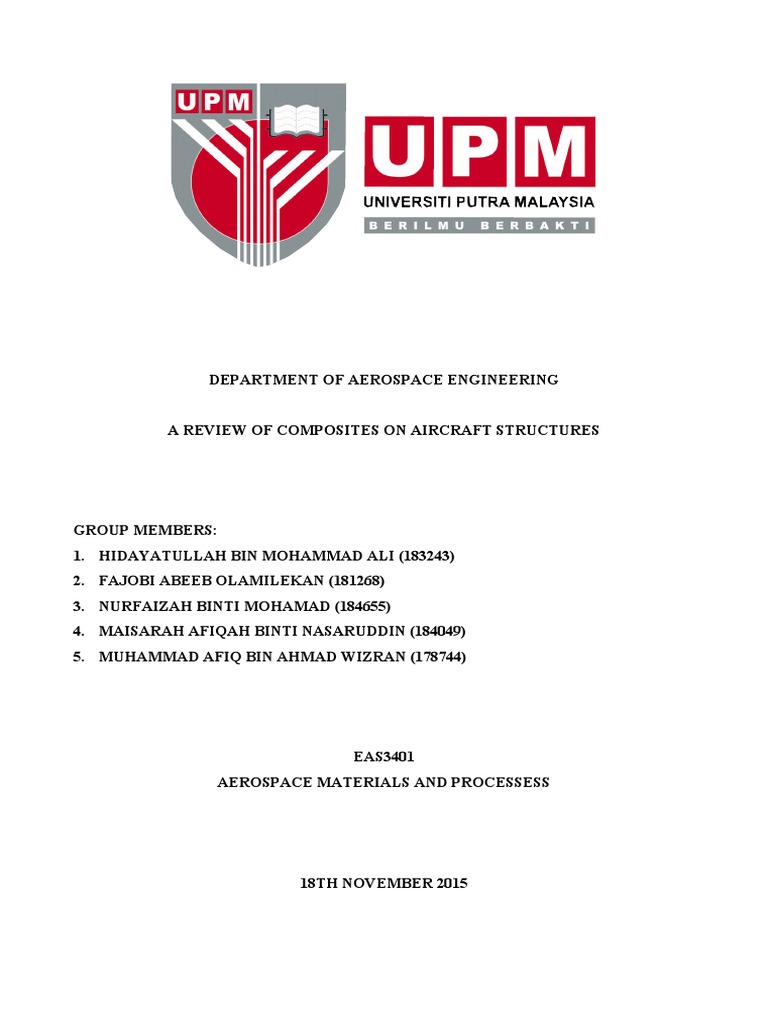 Composites in Aircraft Structures Review | PDF | Composite Material ...
